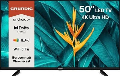 Телевизор LED Grundig 50" 50GFU7800B: 50 дюйма, Full HD, Smart TV, DVB-T2