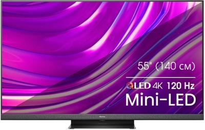 Телевизор LED Hisense 55" 55U8HQ: 55 дюйма, 4K, QLED, 120Гц