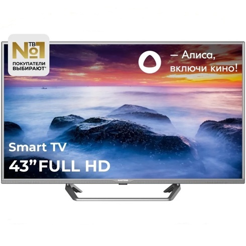 Телевизор Hartens HTS-43FHD11G: 43 дюйма, Full HD, Smart TV, Салют ТВ