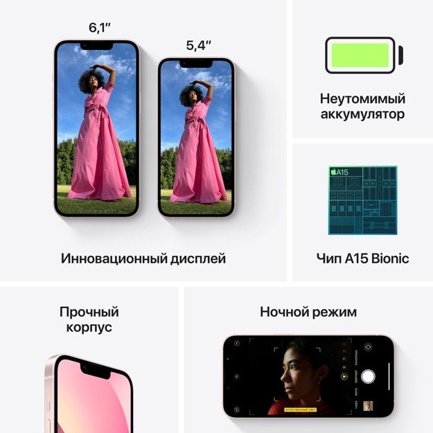 Смартфон Apple iPhone 13 256GB Розовый