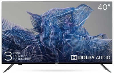 Телевизор LED Kivi 40" 40F550NB: 40 дюйма, Full HD, Smart TV, DVB-T2