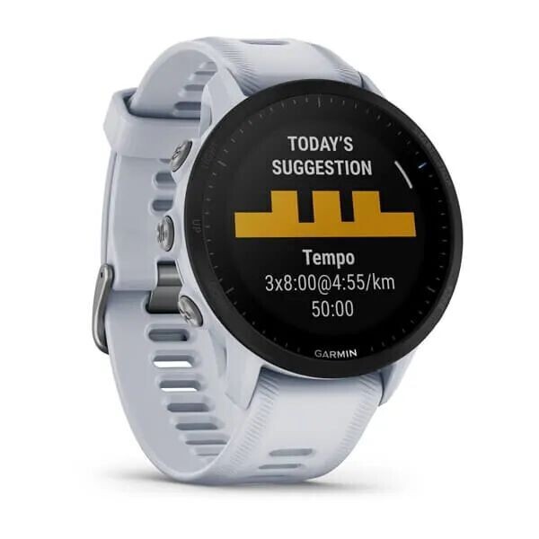 Умные часы Garmin Forerunner 955 с белым ремешком