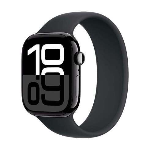 Умные часы Apple Watch Series 10 (GPS) 46мм Jet Black Aluminum Case/Black Sport Band - XL