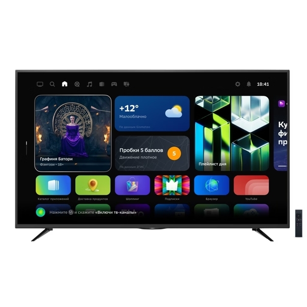 Телевизор Sber SDX-55U4127: 55 дюйма, 4K, Smart TV