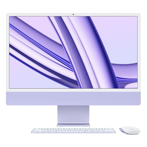 Моноблок Apple iMac 24" Retina 4,5K, M3 (8C CPU, 10C GPU), 8 ГБ, 256 ГБ SSD, фиолетовый