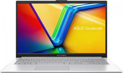 Ноутбук Asus Vivobook Go 15.6" (N200, 8GB, , IPS) серебристый