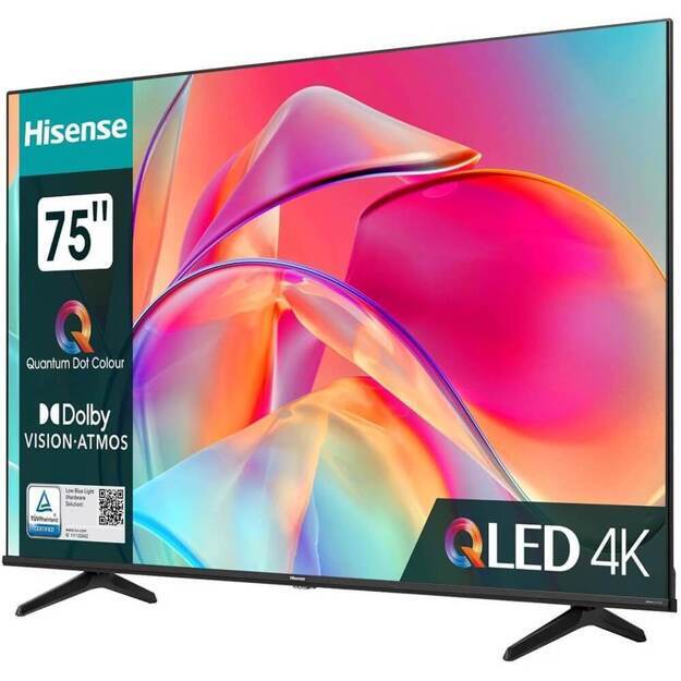 Телевизор Hisense 75" 75E7KQ: 75 дюйма, 4K, QLED, 120Гц