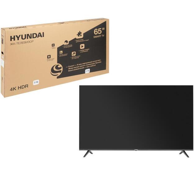 Телевизор LED Hyundai 65" H-LED65GU7001: 65 дюйма, 4K, Smart TV, DVB-T2