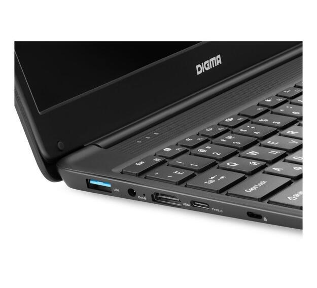 Ноутбук Digma EVE 14 14" (A9 9400, 4GB, 128GB SSD, IPS) черный