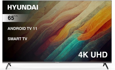 Телевизор LED Hyundai 65" H-LED65BU7006: 65 дюйма, 4K, Smart TV, DVB-T2