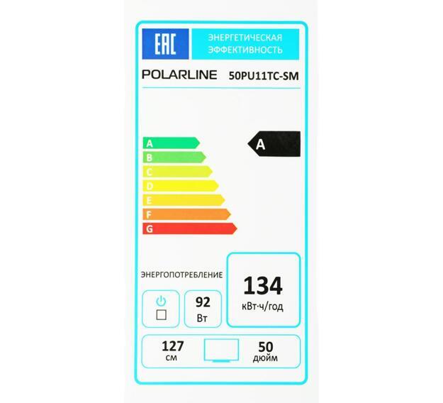 Телевизор LED PolarLine 50" 50PU11TC-SM: 50 дюйма, Full HD, Smart TV, DVB-T2