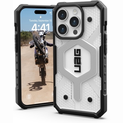 Чехол UAG Pathfinder для iPhone 15 Pro Ice/Silver