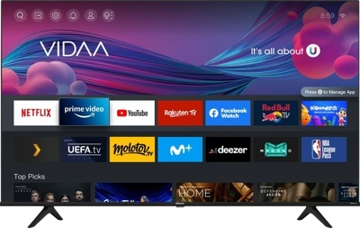 Телевизор LED Hisense 65" 65A6BG: 65 дюйма, 4K, Smart TV, DVB-T2