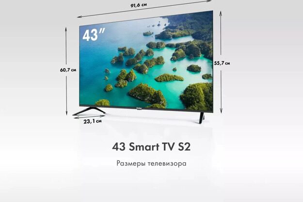 Телевизор LED Haier 43" DH1VYKD00RU: 43 дюйма, 4K, Smart TV