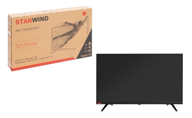 Телевизор LED Starwind 32" SW-LED32SG300: 32 дюйма, HD, DVB-T2