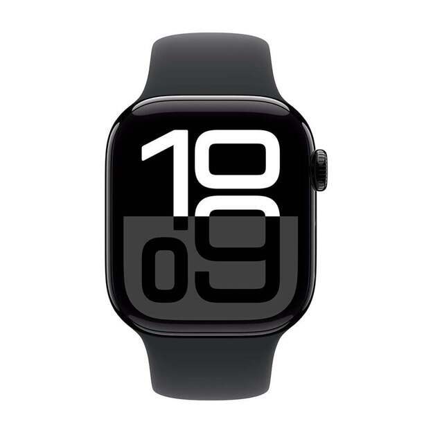 Умные часы Apple Watch Series 10 (GPS) 42мм Jet Black Aluminum Case/Black Sport Band - M/L