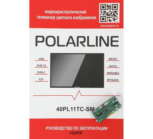 Телевизор LED PolarLine 40" 40PL11TC-SM: 40 дюйма, Full HD, DVB-T2