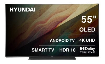 Телевизор OLED Hyundai 55" H-LED55OBU7700: 55 дюйма, 4K, OLED, 120Гц