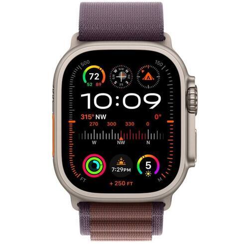 Умные часы Apple Watch Ultra 2 49мм Titanium L текстильный ремешок тёмный индиго Alpine