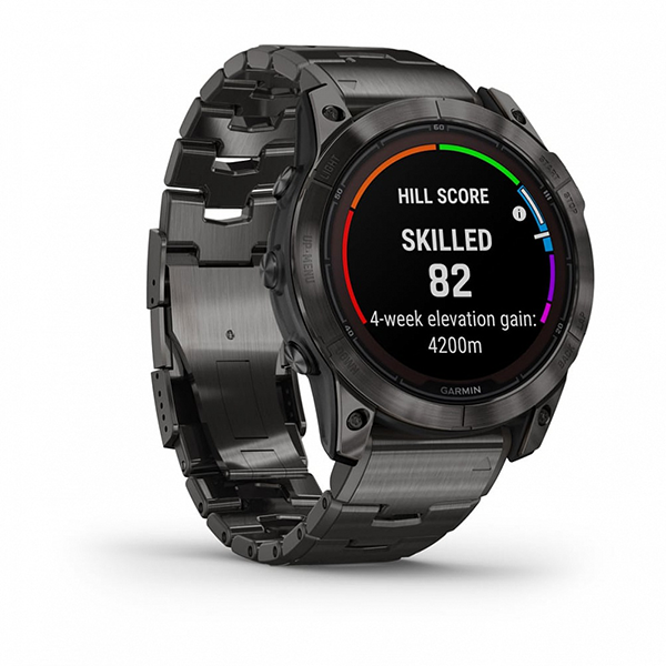 Умные часы Garmin FENIX 7X PRO Sapphire Solar Edition 51 мм титановый угольно-серый корпус с DLC-покрытием и титановым браслетом