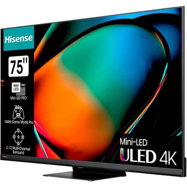 Телевизор Hisense 75" 75U8KQ: 75 дюйма, 4K, Mini LED, ULED, 120Гц