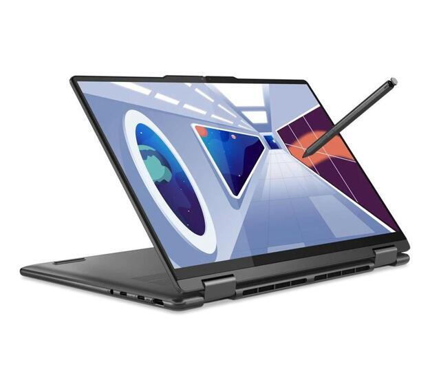 Ноутбук Lenovo Yoga 14" (Ryzen 7 7735U, 16GB, 1TB SSD, OLED) серый