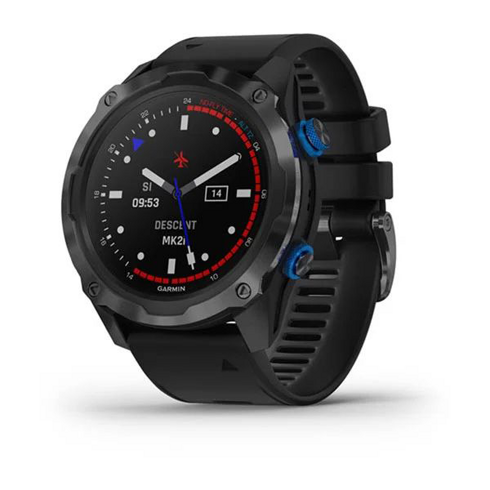 Умные часы Garmin Descent MK2I титановые с DLC-покрытием и черным ремешком 010-02132-11