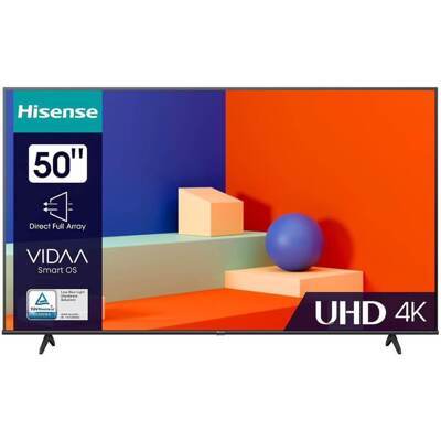 Телевизор Hisense 50A6K: 50 дюймов, 4K Ultra HD, Smart TV, VIDAA, Wi-Fi