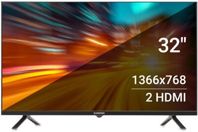 Телевизор LED SunWind 32" SUN-LED32XB200: 32 дюйма, HD, DVB-T2