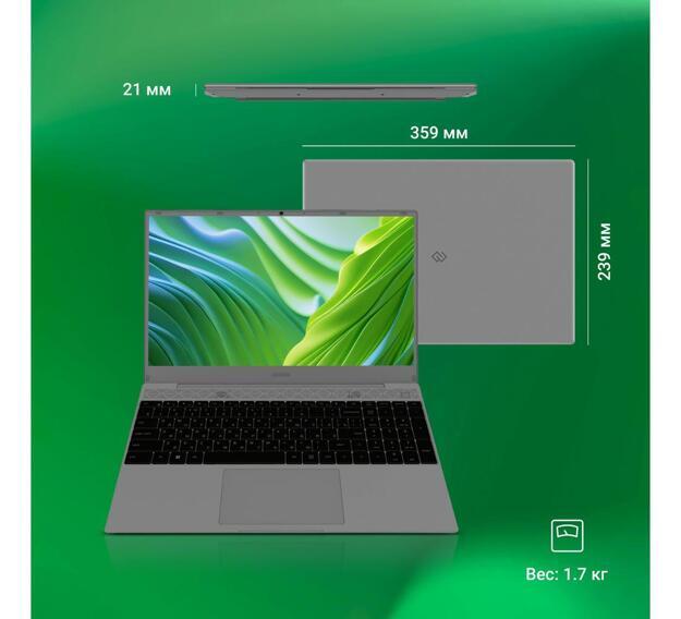 Ноутбук Digma EVE 15 15.6" (Ryzen 5 3500U, 16GB, 512GB SSD, IPS) серый космос