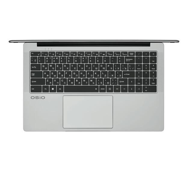 Ноутбук Osio FocusLine 16.1" (i5-1235U, 8GB, 256GB SSD, IPS) серый