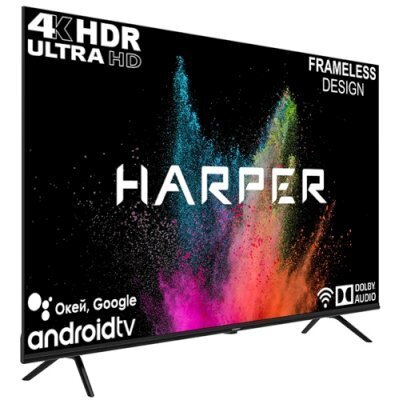 Телевизор Harper 75U770TS: 75 дюйма, 4K, Smart TV, DVB-T2