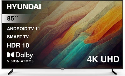 Телевизор LED Hyundai 85" H-LED85BU7007: 85 дюйма, 4K, Smart TV, DVB-T2