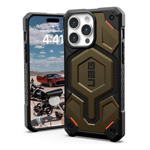 Чехол UAG Monarch для iPhone 15 Pro Max Kevlar Element Green