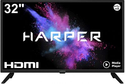 Телевизор LED Harper 32" 32R670T: 32 дюйма, HD, DVB-T2