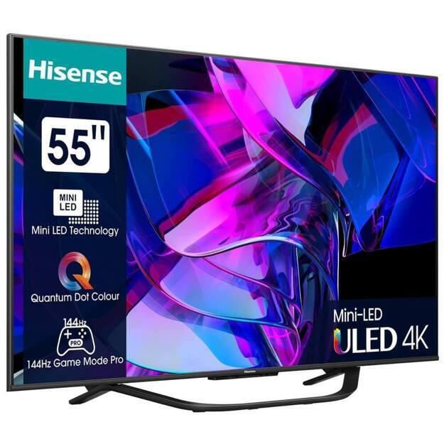 Телевизор Hisense 55U7KQ 2023: 55 дюйма, 4K, QLED, 120Гц