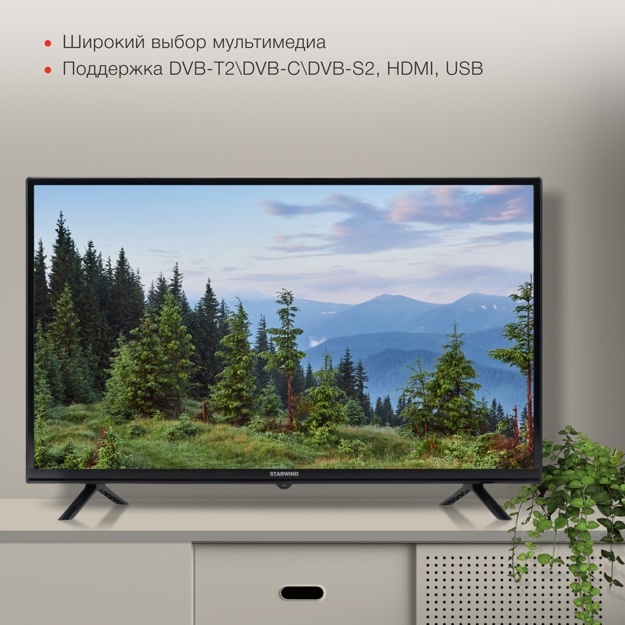 Телевизор LED Starwind 32" SW-LED32SG304: 32 дюйма, HD, Smart TV, DVB-T2