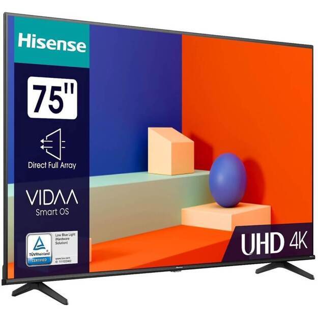 Телевизор Hisense 75" 75A6K: 75 дюйма, 4K, 60Гц