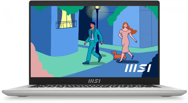 Ноутбук MSI Modern 14" (i3-1215U, 16GB, 512GB SSD, IPS) серебристый