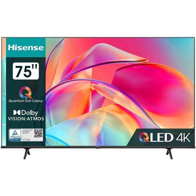 Телевизор Hisense 75" 75E7KQ: 75 дюйма, 4K, QLED, 120Гц