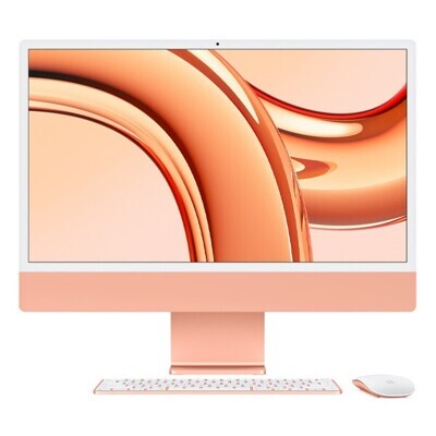 Моноблок Apple iMac 24" Retina 4,5K, M3 (8C CPU, 10C GPU), 8 ГБ, 256 ГБ SSD, оранжевый