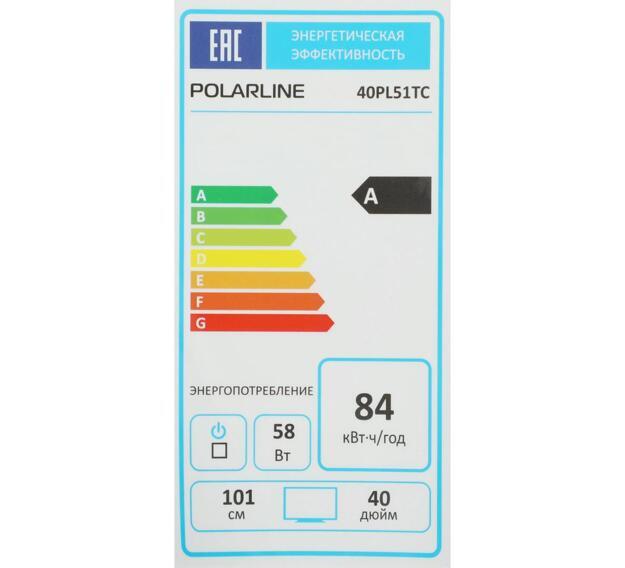 Телевизор LED PolarLine 40" 40PL51TC: 40 дюйма, Full HD, DVB-T2