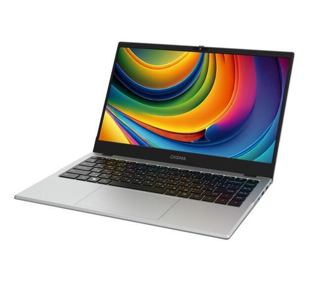 Ноутбук Digma EVE P4851 14" (N200, 8GB, 256GB SSD, IPS) серебристый