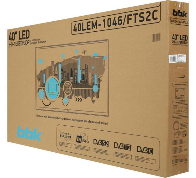 Телевизор LED BBK 40" 40LEM-1046/FTS2C: 40 дюйма, Full HD, Smart TV, DVB-T2