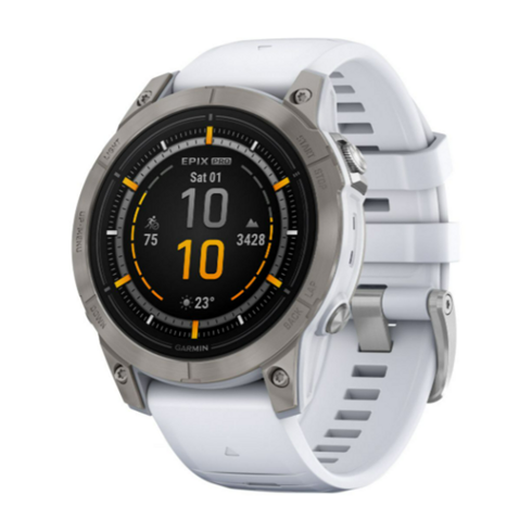 Умные часы Garmin Epix Pro (Gen 2) Sapphire 47 мм Stone White Titanium DLC